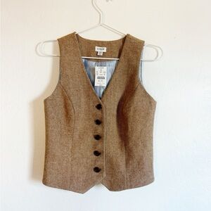J. Crew Tan Herringbone Vest